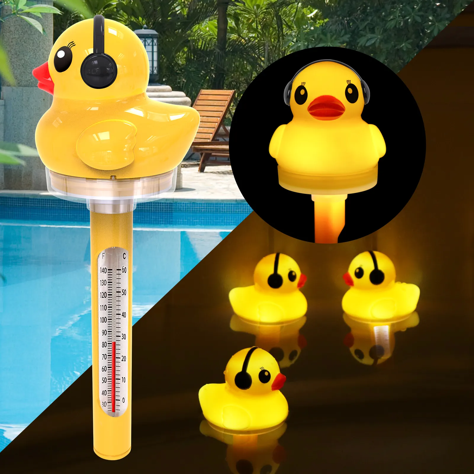 Cootway Baby Bad Thermometer En Drijvende Bad Speelgoed Badkuip En Zwembad Eend Thermometer