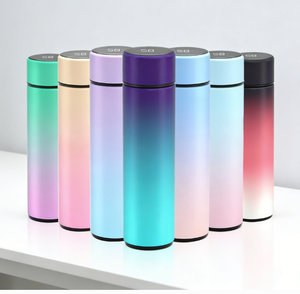Bouteille d'eau électrique portable moderne en acier inoxydable à double paroi, tendance, avec logo - Product Image 4