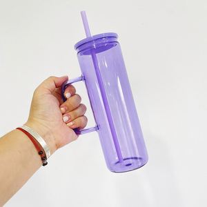 Venta al por Mayor de Tazas de Vidrio Delgadas de 20 oz en Color Jelly para Sublimación, con Asa, para Impresión por Sublimación - Product Image 3