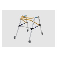 Déambulateur à quatre roues en aluminium pour enfants, aide à la marche pédiatrique, cadre de maintien debout, équipement de rééducation, aide à la mobilité