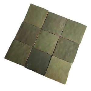 Thương mại phòng tắm Ốp tường 12*12cm handmade đất sét Ma-rốc zellige nhà bếp cổ điển tráng men khu nghỉ mát gạch — ảnh 1