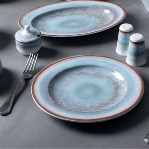Juego de <span class=keywords><strong>Vajilla</strong></span> Moderna PITO de Gres Fino, Juego de Platos de Porcelana con Acabado Azul, <span class=keywords><strong>Vajilla</strong></span> Ecológica de Cerámica para Servir - Product Image 2