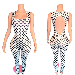 Combinaison moulante sans manches en tricot pour femme – Combinaison une pièce extensible et ajustée à longueur intégrale - Product Image 1
