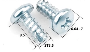 Tornillos de corte de rosca LeGood 6-32 x 3/8" Phillips de cabeza plana, de acero al carbono zincado - Product Image 3