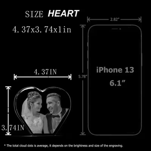 Honor của pha lê <span class=keywords><strong>3D</strong></span> khắc <span class=keywords><strong>laser</strong></span> ảnh pha lê Tim Cube cho đám cưới của khách Takeaway quà lưu niệm với LED cơ sở - Product Image 6