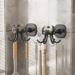 360 Rotating Kitchenware Holder Decorative with 6 Claws Storage Organizer <b>Hook</b> Self-Adhesive Versatile for Home Kitchen Bathroom - Product Image 5