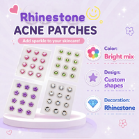 Patch Hydrocolloïde Anti-Acné Scintillant avec Strass et Acide Salicylique, Autocollant Éclatant pour Boutons à la Centella pour Couvrir les Imperfections