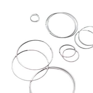 1 paio di orecchini a cerchio tondo in argento Sterling S925 1.5MM con cerchio liscio per donna gioielli regalo - Product Image 5