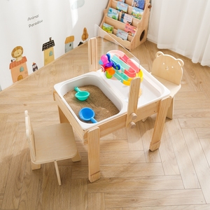 Table à sable et à eau <span class=keywords><strong>en</strong></span> <span class=keywords><strong>bois</strong></span> moderne PMZ2167 <span class=keywords><strong>pour</strong></span> bébé avec des fonctions d'apprentissage et un <span class=keywords><strong>bureau</strong></span> de jeu unique <span class=keywords><strong>pour</strong></span> enfants - Product Image 3