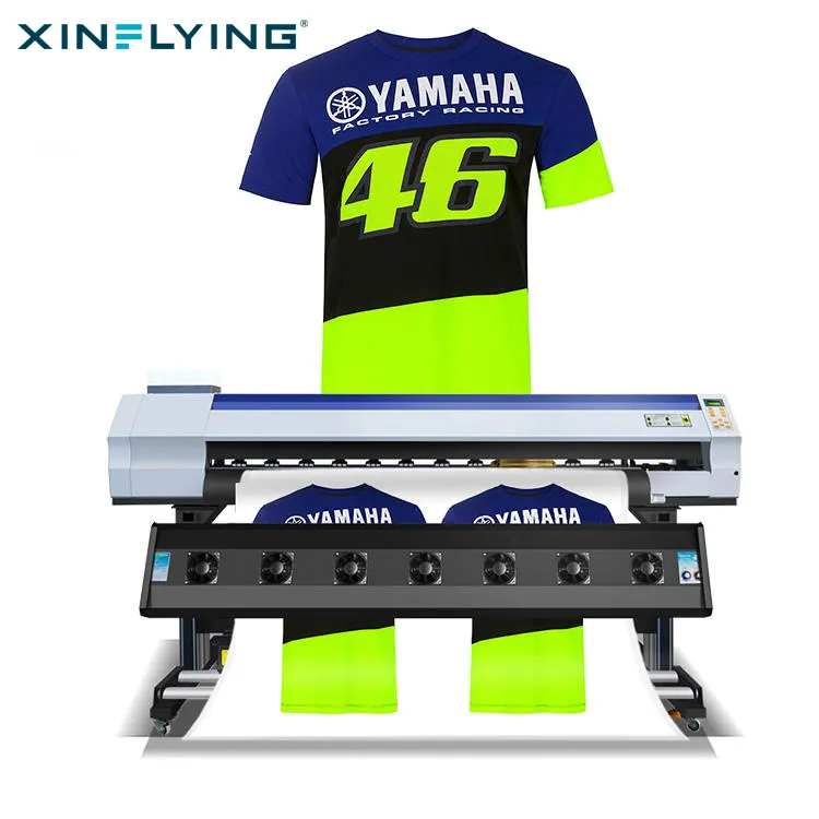 Juego de impresora de sublimación XinFlying de gran formato de 1,9 m, cabezales duales I3200 para ropa deportiva, máquina de impresión de telas de poliéster, 98sqm/H