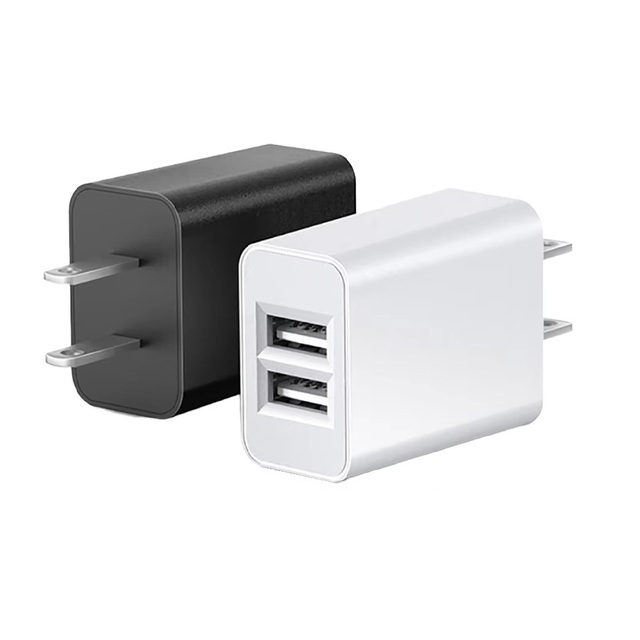 High Quality Dual USB Charger Adapter QC2.0 5V 2A 5W Fireproof Laptop Camera Mobile Phones Earphone OTP OVP Retractable