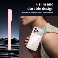 Coque de téléphone magnétique transparente pour iPhone 18 17 Pro, antichoc, anti-jaunissement, design mignon, logo personnalisé