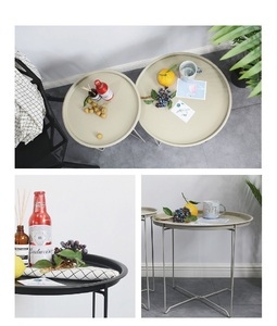 Wholesale Indoor <strong>Round</strong> Metal Coffee Side <strong>Tray</strong> <strong>Table</strong> With KD Design for Home Living Room Furniture - Product Image 6