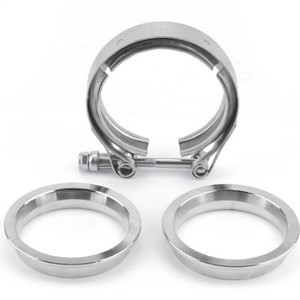 Stainless Steel Muffler <b>Clamp</b> Universal Exhaust Pipe <b>Clamp</b> Set 2 To 4 Inch V Type For <b>Car</b> Auto Repair - Product Image 2