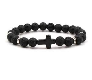 Pulsera De Cruz con turquesas para mujer, brazalete De Cruz Blanca con diseño religioso y <span class=keywords><strong>Cristianas</strong></span> - Product Image 4
