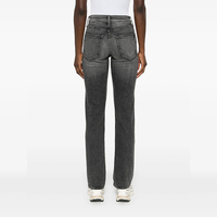 Jean slim gris taille haute personnalisé, effet push-up, délavé classique, sexy, pour femme, avec broderies et poches, en denim, idéal pour l'été
