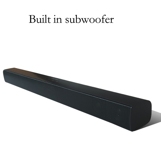 2.1 Channel Built-in Subwoofer 80W Home Theater Sound Bar with 4 Speakers Wireless Aux Input DSP Adjustable