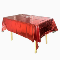 Nappe de table jetable en plastique rose bonbon de luxe, imperméable, pour banquet, pour usage domestique