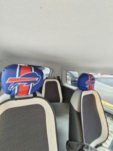 Sarung bantal mobil Buffalo Bills kustom 32 nflteam Fan sarung bantal mobil kualitas tinggi penutup sandaran kepala kursi mobil - Product Image 2