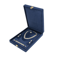 Luxe haut de gamme avec boîte extérieure bracelet boucles d'oreilles bague collier ensemble boîte à bijoux