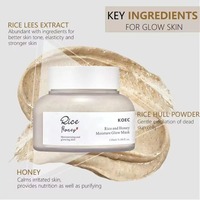 Crème hydratante pour le visage au riz, vitamine C et collagène, masque de nuit pour tous types de peaux avec acide hyaluronique