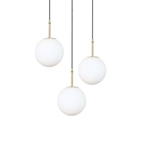 Lampada a ciondolo nordico moderno ristorante luce sospesa a soffitto bianco fantasia sfera di vetro lampada a sospensione <span class=keywords><strong>per</strong></span> camera da pranzo Hotel comodino - Product Image 1