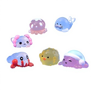 Nouvelle série d'animaux marins en résine peints à la main pour la décoration, mini-<span class=keywords><strong>lions</strong></span> marins, crabes ermites, poulpes, jouets en sachets surprises, artisanat - Product Image 2