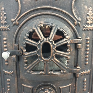 Estufa <span class=keywords><strong>de</strong></span> <span class=keywords><strong>Leña</strong></span> <span class=keywords><strong>de</strong></span> Hierro Fundido <span class=keywords><strong>de</strong></span> Diseño Clásico, <span class=keywords><strong>Chimenea</strong></span> para Cocinar con Función <span class=keywords><strong>de</strong></span> Calefacción, Portátil para Uso en Interiores/Exteriores - Product Image 6