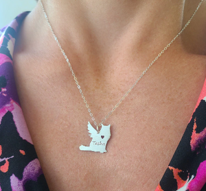 Vendita calda collana con gatto in acciaio inossidabile 316 <span class=keywords><strong>L</strong></span> collana con nome di gatto personalizzato di buon design nuovi gioielli per gattini - Product Image 2