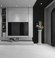 Panneau mural en PVC imperméable pour intérieur, 1000 mm x 10 mm, motif Platinum Dot