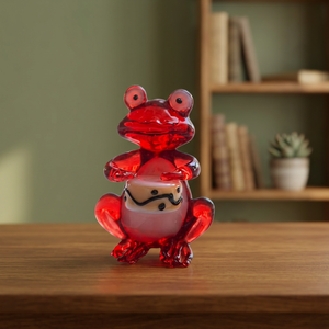 Figura de Pájaro de Vidrio Rojo Hecha a Mano, Diseño Art Deco, Decoración Feng Shui, para Sala de Estar, Boda, Multifuncional, Forma Irregular - Product Image 3