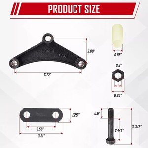 Kit de manille d'essieu de remorque Tandem en acier robuste nouvel égaliseur de manille de réparation pour pièces et accessoires de remorque à ressort à Double oeil - Product Image 5
