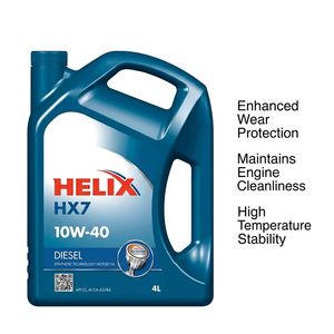 Aceite de Motor Sintético <span class=keywords><strong>Shell</strong></span> Helix HX7 Diesel <span class=keywords><strong>10w40</strong></span>, 4L, API CF Premium, Lubricante para Motor de Automóvil, Camioneta y SUV - Product Image 3
