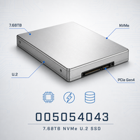 005054043 7.68TB NVMe U.2 SSD Penyimpanan Pusat Data Server Enterprise Virtualisasi Basis Data Cloud