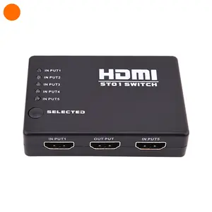 5 端口 HDMI 开关分离器集线器 1080 P 视频红外遥控 5 合 1 输出 HDMI 切换盒