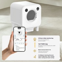 Kotak Pasir Kucing Otomatis Pembersih Diri Chojiqiao dengan Kontrol Aplikasi WiFi, Toilet Kucing Pintar Penghilang Bau untuk Banyak Kucing