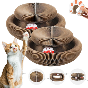 แผ่นข่วนแมวแบบมีลูกบอลในตัว Magic Organ Cat Scratcher Board ของเล่นแมวในร่ม ช่วยเสริมสร้างพัฒนาการทางจิตและร่างกายอย่างเต็มรูปแบบ - Product Image 1