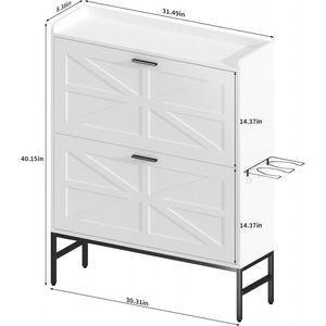 Meuble à chaussures ultra-fin pour l'entrée, avec rangement rotatif, pour le commerce transfrontalier et l'exportation - Product Image 2