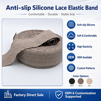 Bande élastique antidérapante en silicone alvéolé pour ceintures de maintien et lingerie OEM