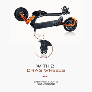 Scooter Eléctrico Plegable de Dos Ruedas, 5000W, 48V, Todoterreno, Neumáticos Gruesos de 12 Pulgadas, Aleación de Aluminio, 40km de Autonomía, Motor Dual, para Adultos - Product Image 3