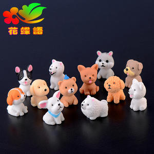 Figurine de chien de dessin animé en résine miniature mignonne Weij, micro-paysage, accessoires décoratifs DIY - Product Image 4