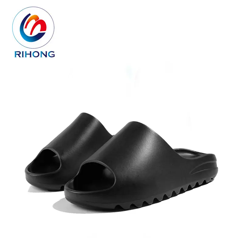 cheap wholesale colorful sandal slipper custom printing design logo black yezzy slides women