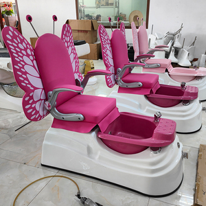 Silla de manicura y pedicura para salón de uñas, masaje rosa de lujo para pies - Product Image 6
