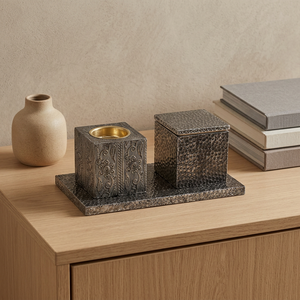 New Home Fragrance MDF/Metal Arabic Style <b>Incense</b> Burner Mubkhar <b>Box</b> Set with Coriander Eco-Friendly Home Decor Oud Holder - Product Image 1