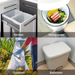 Bolsas de Basura Altas con Cordón para Cocina, Bolsas de Basura Blancas de 1.2 Mil de Grosor, Paquete de 45 Unidades para Hogar, Cocina y Oficina - Product Image 4