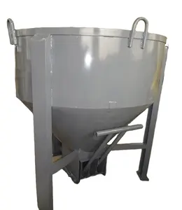 widely used special opening durable round concrete bucket for chute mixer on sale