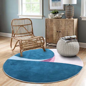 Tapis rond classique bleu à <span class=keywords><strong>courant</strong></span>, tapisserie <span class=keywords><strong>de</strong></span> salon, personnalisé, styliste pour zone décontractée - Product Image 3