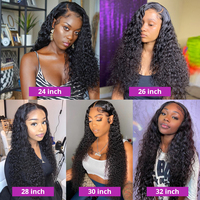 Cheveux Brésiliens en Gros 13x6 Transparent pour Perruques Lace Front 50 Pouces Cheveux Humains Vierges Pré-Pluckés