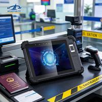 Terminal de reconnaissance faciale et d'empreintes digitales HFSecurity FP08, appareil de contrôle d'accès multifactoriel, appareil de contrôle d'accès à longue durée de vie de la batterie