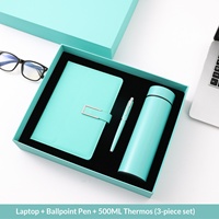 Coffret Cadeau d'Entreprise Personnalisé pour Remise de Diplôme : Carnet A5, Stylo, Thermos, Couverture en Cuir PU Gaufré – Cadeau Promotionnel Personnalisé